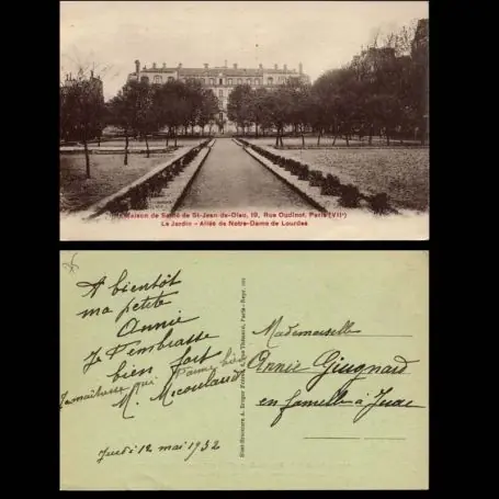 Carte postale 75 - Paris - Maison de Sante de St Jean de Dieu 19 rue Oudinot Livraison Mondiale