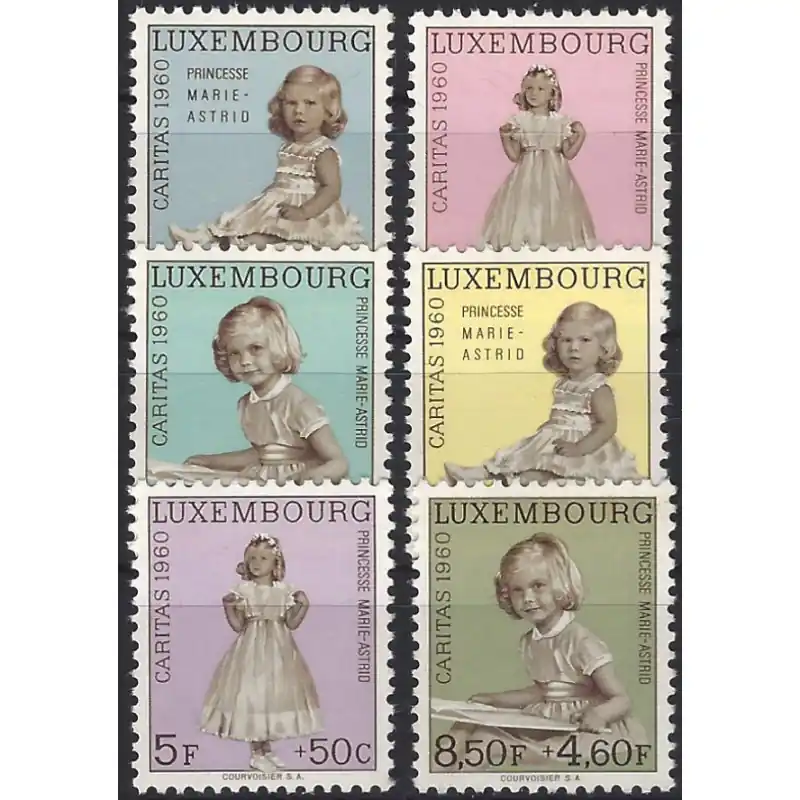Caritas timbres de Luxembourg N°589-594 série neuf**. Artisanat