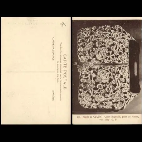 Carte postale 75 - Paris - Musee de Cluny - Collet d'apparat Point de Venise Must-Have