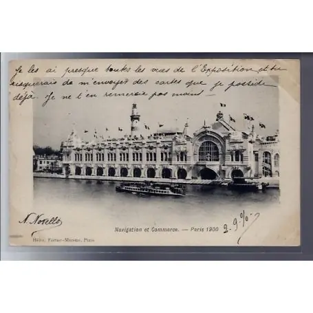 Carte postale 75 - Paris - Navigation et commerce - Paris 1900 - Voyage - Dos non divise Commande En Gros