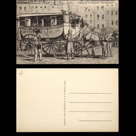 Vente Flash Carte postale 75 - Paris - Omnibus vers 1829 - Les Diligentes