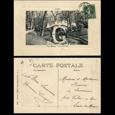 Prix Bas Carte postale 75 - Paris - Parc Monceau - Le petit pont