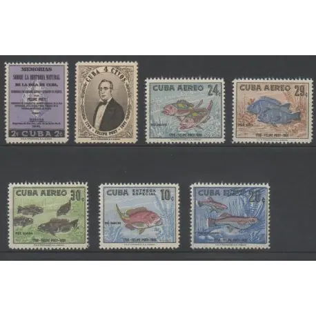Livraison Mondiale Cuba - 1958 - No 493/494 - PA189/PA191 - EXP 24/EXP 25 - Poissons