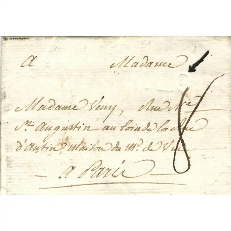 Achat Immédiat Timbre sec S. LO (Saint-Lô) sur lettre pour Paris 1789. R