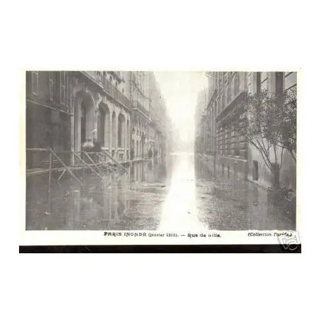 Carte postale 75 - PARIS INONDE 1910 - RUE DE LILLE Acheter Direct