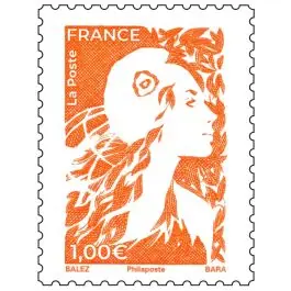 Timbre de collection France - 5729 Marianne de l'Avenir - 1 Euro Gomme Commander Vite