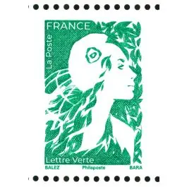 Timbre de collection France - 5733 Marianne de l'Avenir - Lettre Verte Roulette Gomme Commander Maintenant