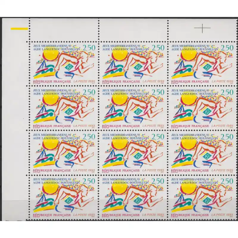Jeux méditerranéens timbre de France N°2795b variété neuf**. Vente Flash