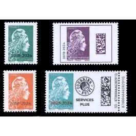 Paiement Sécurisé Timbre de collection France - 5759 à 5762 - Marianne L engage - srie surcharge 2024 - Hors Abonnement