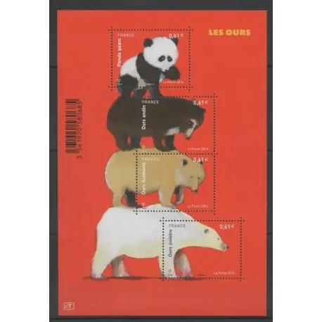Acheter En Ligne France - Blocs et feuillets - 2014 - No F 4844 - Animaux