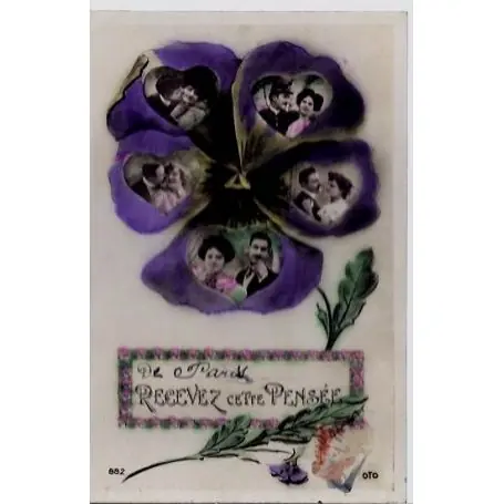 Haute Qualité Carte postale 75 - Recevez cette pensee