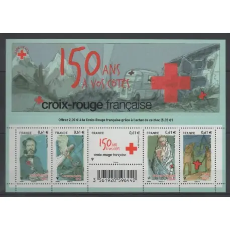 Nouvelle Collection France - Blocs et feuillets - 2014 - No F 4910 - Santé ou Croix-Rouge