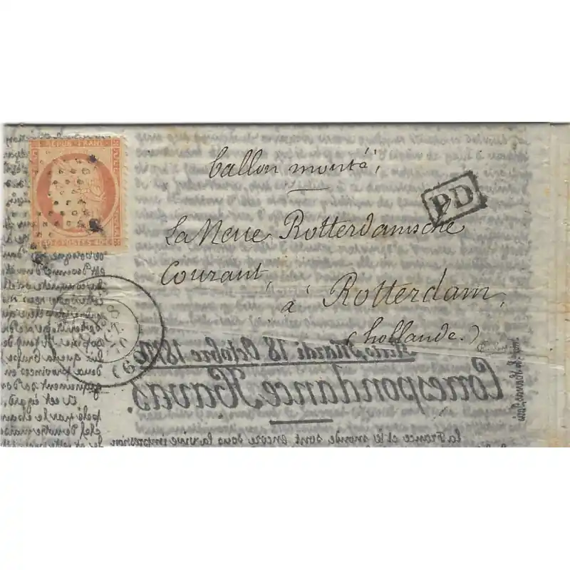 Ballon monté LE LAFAYETTE sur Agence Havas pour Rotterdam. R Commander Maintenant