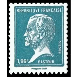 Authentique Timbre de collection France - 5782 - Pasteur "bleu" issu du Carnet "100 ans de la machine a affranchir - Pasteur"