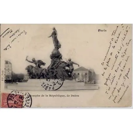 Nouveauté Carte postale 75 - Triomphe de la Republique - de Dalou