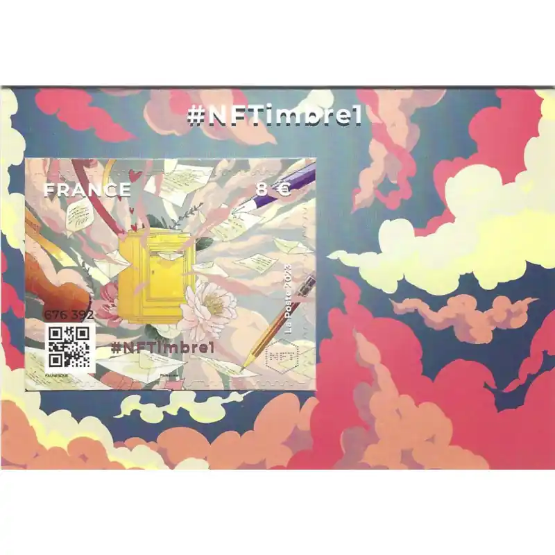 Nouvel Arrivage Feuillet crypto timbre N°1 NFTimbre1 autoadhésif.