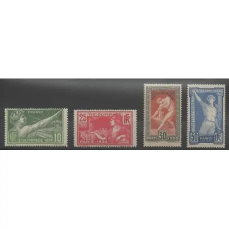 Prix Choc France - Poste - 1924 - No 183/186 - Jeux Olympiques d'été