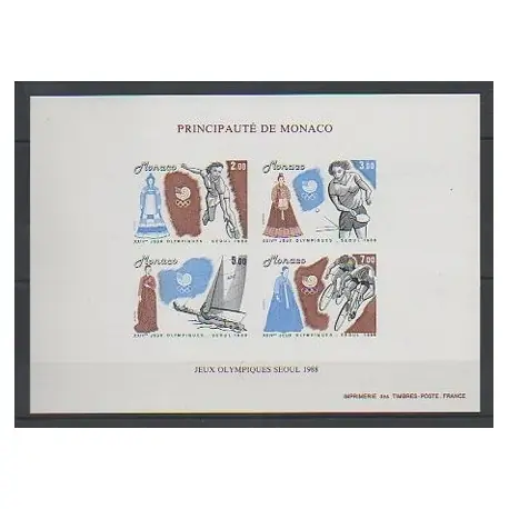 Monaco - Blocs et feuillets - 1988 - No BF 42a Meilleure Vente