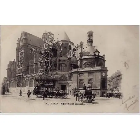 Carte postale Paris - Eglise Saint-Eustache - 1903 Prix Choc