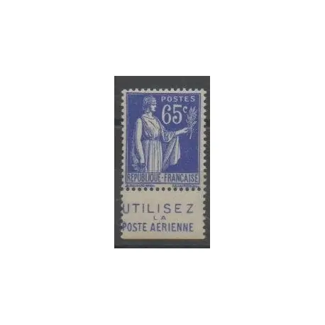 Paiement Sécurisé France - Variétés - 1937 - No 365b - BP "Utilisez la poste aérienne"