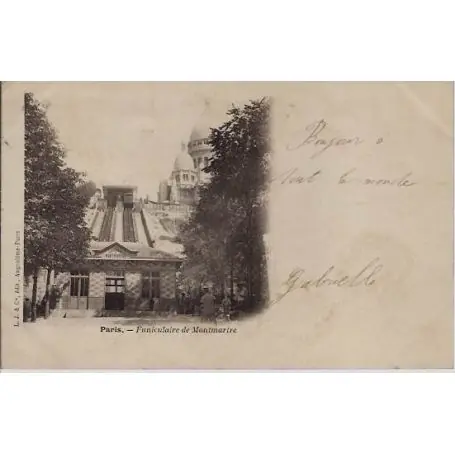 Carte postale Paris - Funiculaire de Montmartre - 1903 Meilleure Qualité