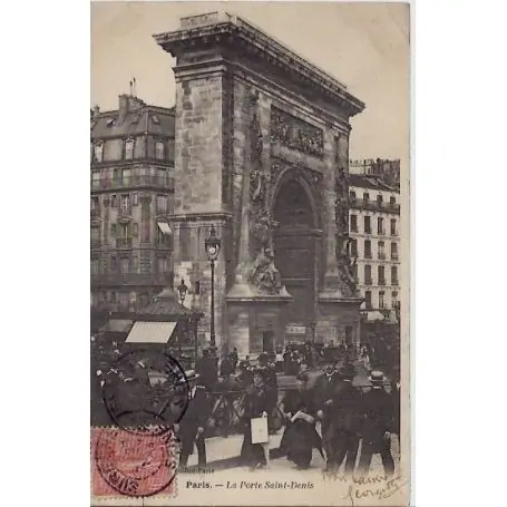 Carte postale Paris - La porte Saint-Denis - 1904 Commander Vite