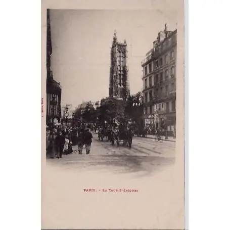Carte postale Paris - La tour Saint-Jacques - Dos non divise Nouveauté
