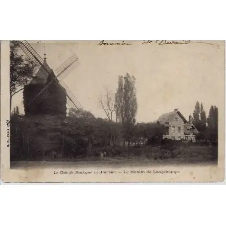 Carte postale Paris - Le Moulin de Longchamps - 1903 Artisanat