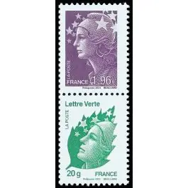 Timbre de collection France - 5834 et 5835 Paire issue du Carnet "Marianne et l'Europe - Yves Beaujard - Salon d'Automne 2024" Prix Promo