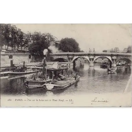 Carte postale Paris - Le Pont Neuf - Beau plan - Bateaux Paiement Sécurisé