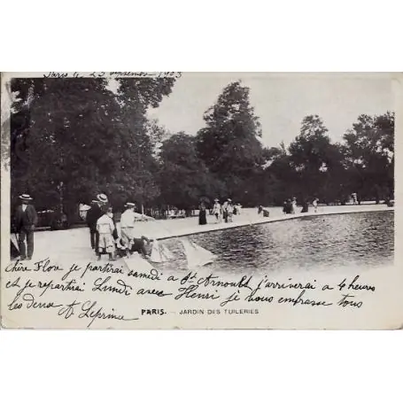 Carte postale Paris - Les petits voiliers aux Tuileries Dernière Chance
