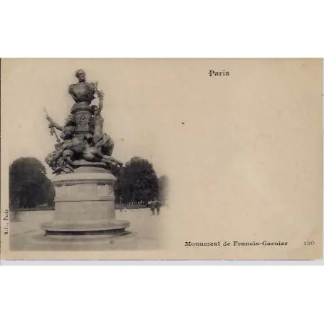 Produit De Marque Carte postale Paris - Monument de Francis-Garnier Dos non divise