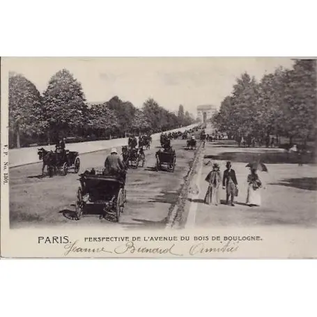 Produit De Marque Carte postale Paris Perspective de l'avenue de Bois de Boulogne