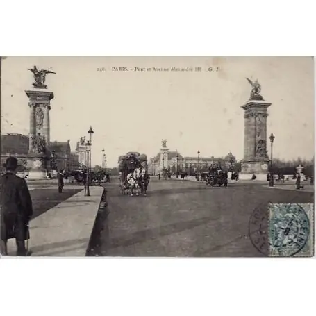 Soldes Carte postale Paris - Pont et avenue Alexandre III - 1904