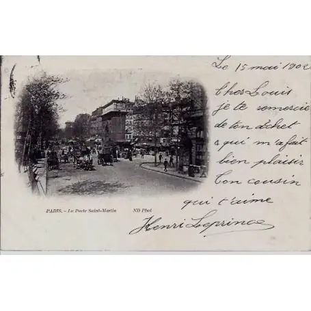 Vente Flash Carte postale Paris - Porte St. Martin - Precurseur 1902