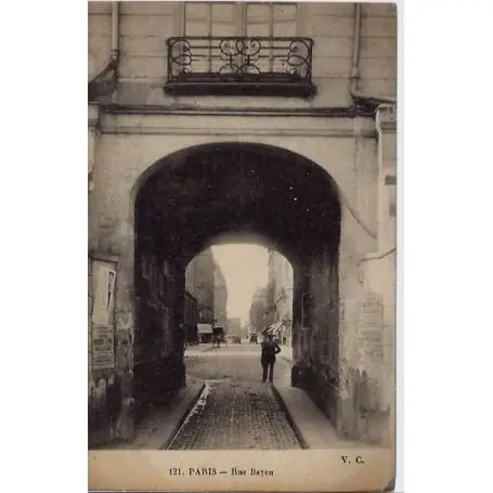 Carte postale Paris - Rue Bayen Authentique