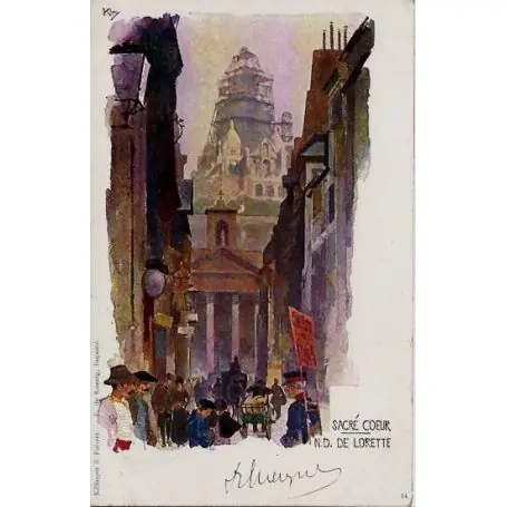 Promotion Saisonnière Carte postale Paris - Sacre Coeur et N.D. de Lorette - 1905