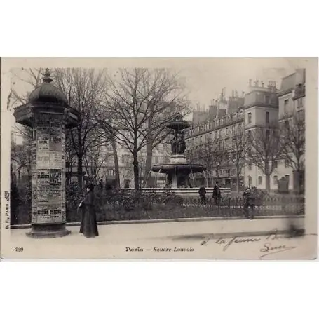 Carte postale Paris - Square Louvois - 1904 Meilleure Vente