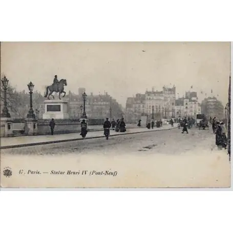 Carte postale Paris - Statue Henri IV - Pont Neuf Dos non divise Soldes
