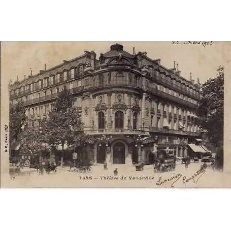 Carte postale Paris - Theatre du Vaudeville Expédition Rapide