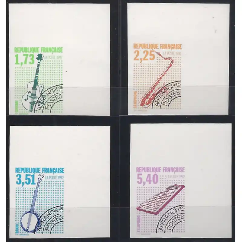 Top Qualité Instruments de musique timbres préoblitérés N°224-227 série non dentelé neuf**.