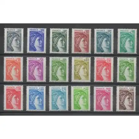 France - Variétés - 1977 - No 1962/1979 - Gomme tropicale Must-Have