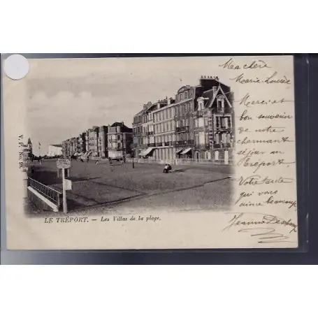 Haute Qualité Carte postale 76 - Le Treport - Les villas de la plage - Non voyage - Dos non divise