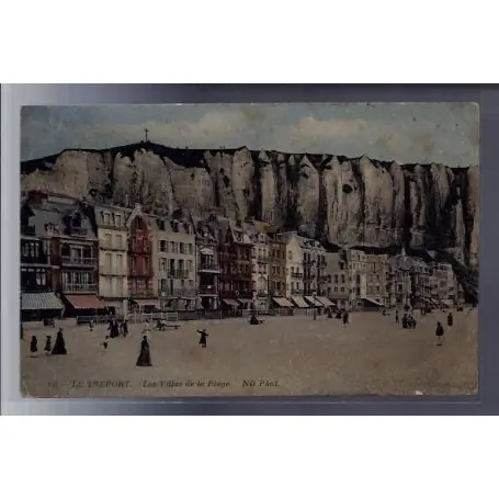 Carte postale 76 - Le Treport - les villas de la plage - Voyage - Dos divise Livraison Express