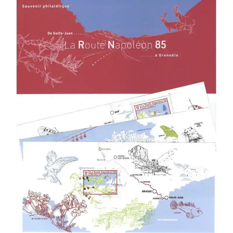 Blocs souvenirs N°204 La route Napoléon RN85 neuf**. Fait Main