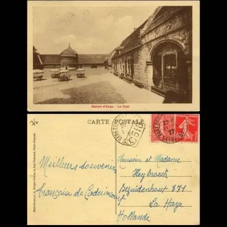 Carte postale 76 - Manoir d'Ango - La cour Jusqu’à Épuisement Des Stocks