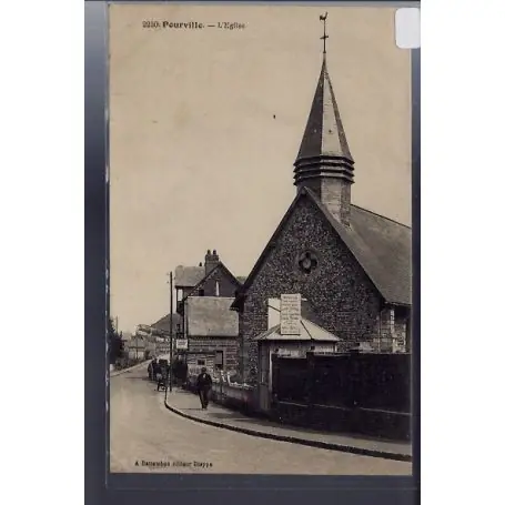 Must-Have Carte postale 76 - Pourville - L' eglise - Voyage - Dos divise