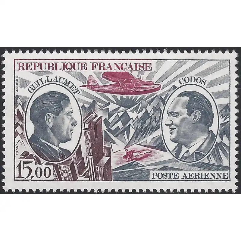 Timbre poste aérienne N°48b Guillaumet et Codos neuf**. Meilleure Qualité