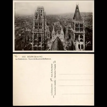 Carte postale 76 - Rouen - LA cathedrale - Tours du Beurre et St Romain Promotion Saisonnière