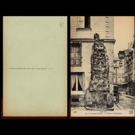 Carte postale 76 - Rouen - La fontaine Lisieux Gros Lot